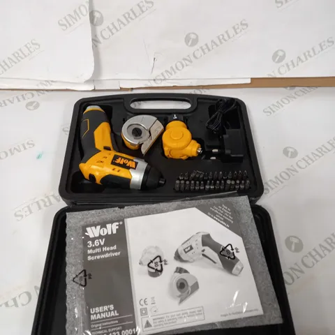 WOLF MULTI HEAD CORDLESS 3.6V LITHIUM ION SCREWDRIVER