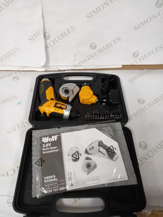 WOLF MULTI HEAD CORDLESS 3.6V LITHIUM ION SCREWDRIVER