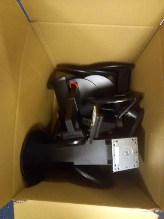 BOX OF APPROX 14 ASSORTED MONITOR STANDS IN BLACK