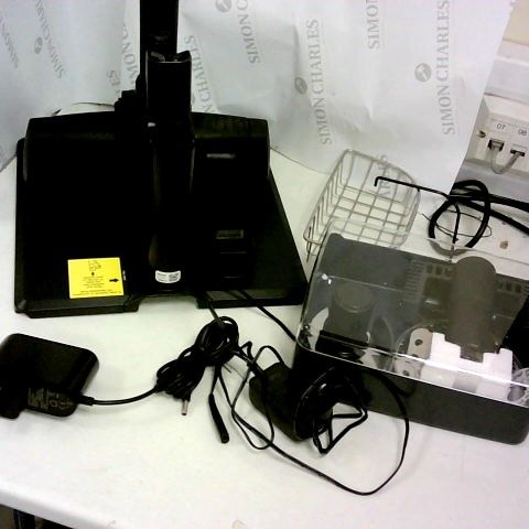 LOT OF ASSORTED ITEMS APROX 6 INCLUDING SHARK VACUUM BASE, JOHN LEWIS CHARGER ABD FOOD PROCESSOR ATTACHMENTS