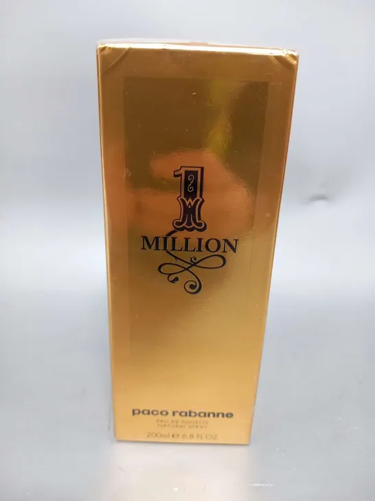 BOXED AND SEALED PACO RABANNE 1 MILLION EAUDE TOILETTE NATURAL SPRAY 200ML