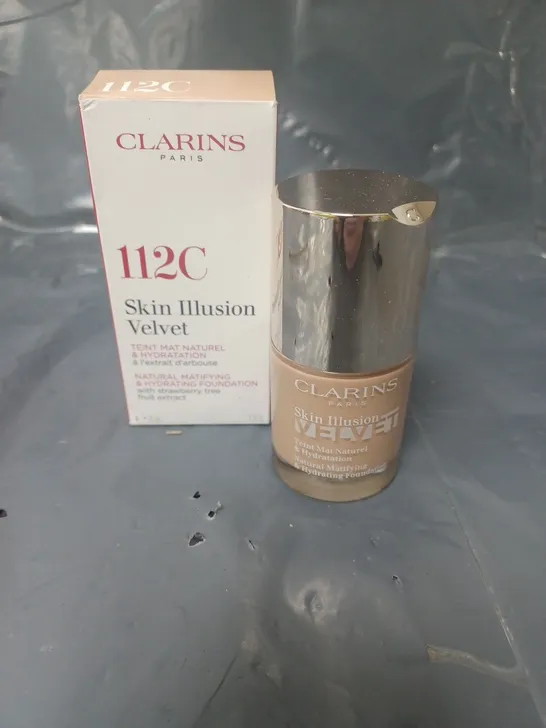 CLARINS SKIN ILLUSION VELVET FOUNDATION SHADE 112C 30ML