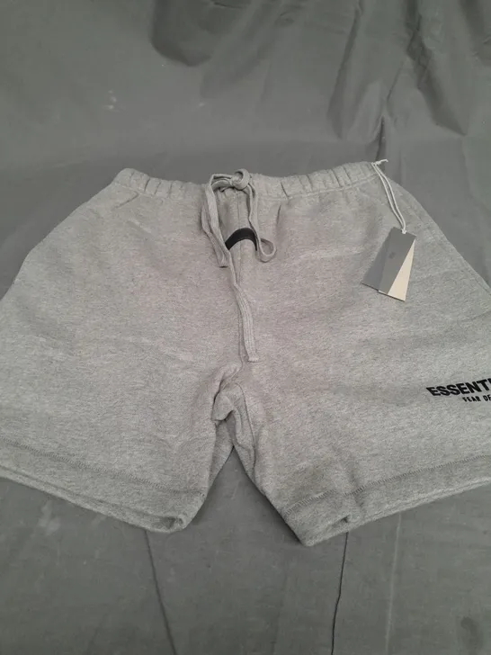 ESSENTIALS LIGHT GREY SHORTS - MEDIUM