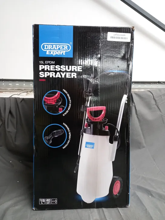 BOXED DRAPER EXPERT 15L EPDM PRESSURE SPRAYER 