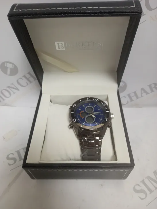 BOXED BARKERS OF KENSINGTON PREMIER SPORT WATCH IN BLUE