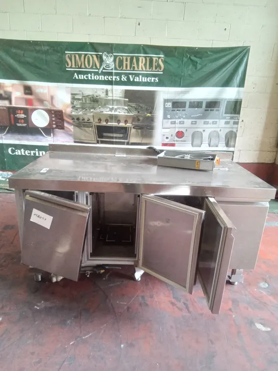 COMMERCIAL FOOD PREP STATION WITH UNDERCOUNTER FRIDGE