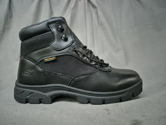 PAIR OF SKECHERS TACTICAL ANKLE BOOTS IN BLACK UK SIZE 11