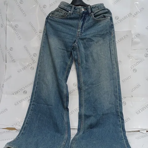 BERSHKA DENIM JEANS - WIDE LEG SIZE 22 