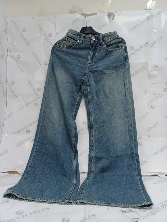 BERSHKA DENIM JEANS - WIDE LEG SIZE 22 