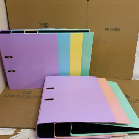 BOX OF APPROX 7 FALKEN RING BINDERS IN VARIOUS COLOURS