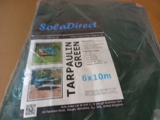 SOLADIRECT GREEN TARPAULIN - 6X10M