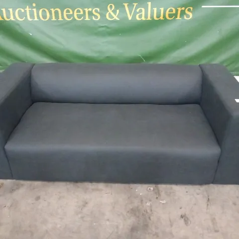 DESIGNER BLACK FABRIC TWO SEATER SOFA