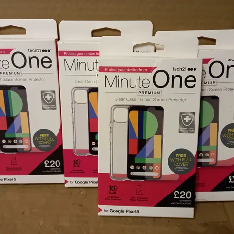 LOT OF 4 MINUTE ONE CLEAR CASES FOR GOOGLE PIXEL 5