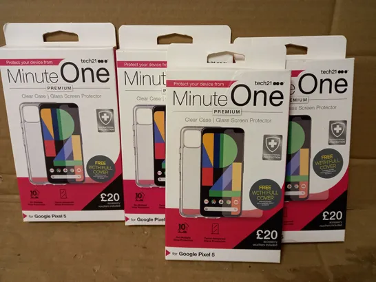 LOT OF 4 MINUTE ONE CLEAR CASES FOR GOOGLE PIXEL 5