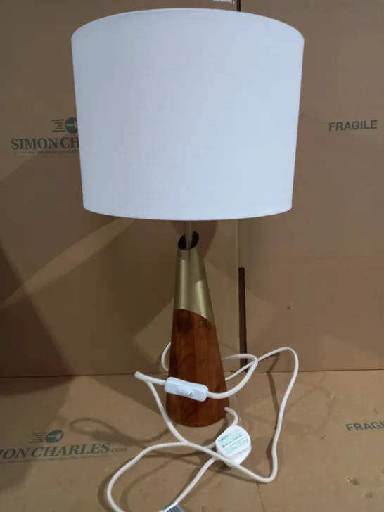 JOHN LEWIS SPINDLE LARGE TABLE LAMP - WALNUT EFFECT 