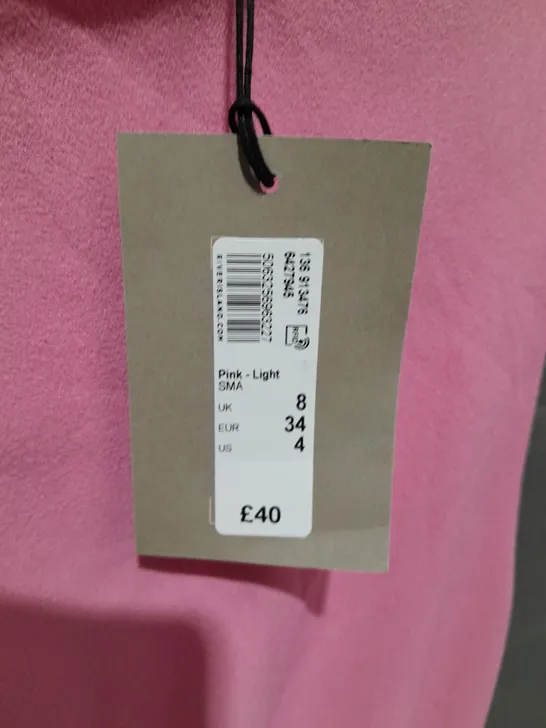 RIVER ISLAND STUDIO PINK SLEEVELESS SHIRT - UK 8