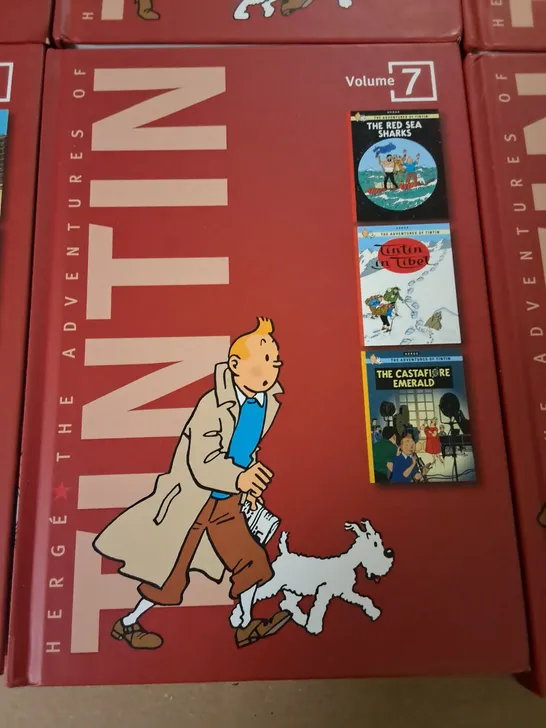 LOT OF 8 THE ADVENTURES OF TIN TIN GRAPHIC NOVELS - VOLUMES 1/8