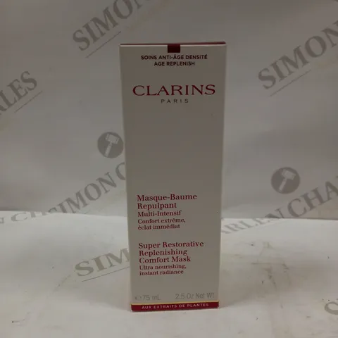 CLARINS PARIS SUPER RESTORATIVE REPLENISHING COMFORT MASK 75ML