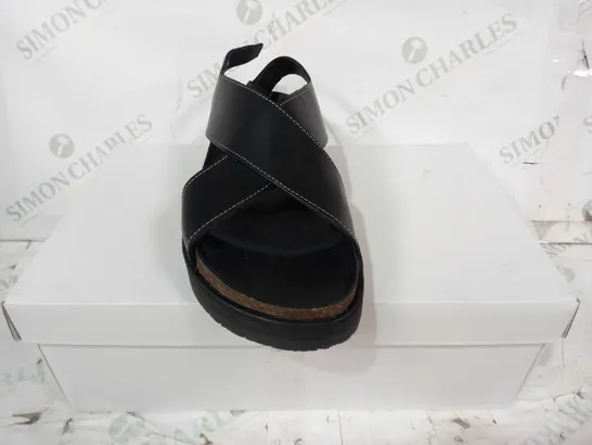 BOXED PAIR OF SHOES & OTHER STORIES OPEN TOE SANDALS IN BLACK EU SIZE 40