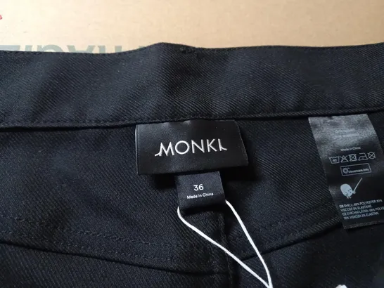 MONKI BLACK TROUSERS - SIZE 36