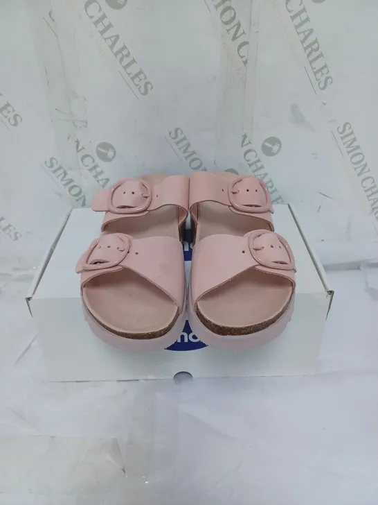 BOXED SCHOLL SOFT STEP LADIES SANDALS BUCKLE FASTENING SIZE 6 PINK