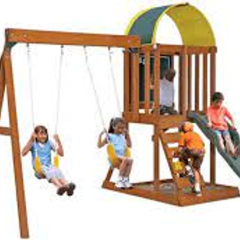 BOXED KIDKRAFT AINSLEY OUTDOOR WOODEN PLAY SET
