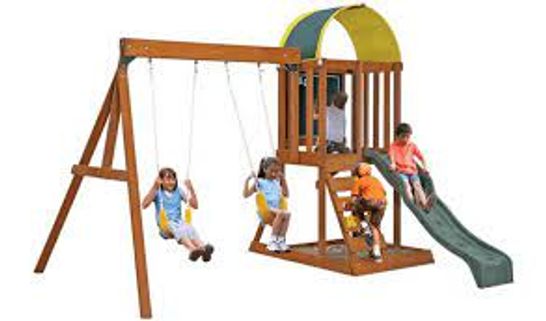 BOXED KIDKRAFT AINSLEY OUTDOOR WOODEN PLAY SET RRP £499.99
