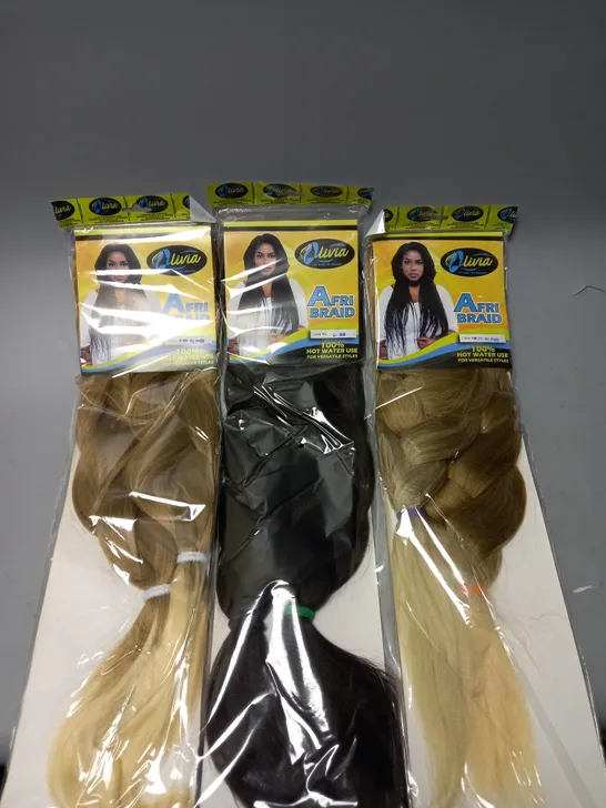 BOX OF APPROX. 20 SEALED OLIVIA HAIR PIECES IN ASSORTED COLOURS AND STYLES