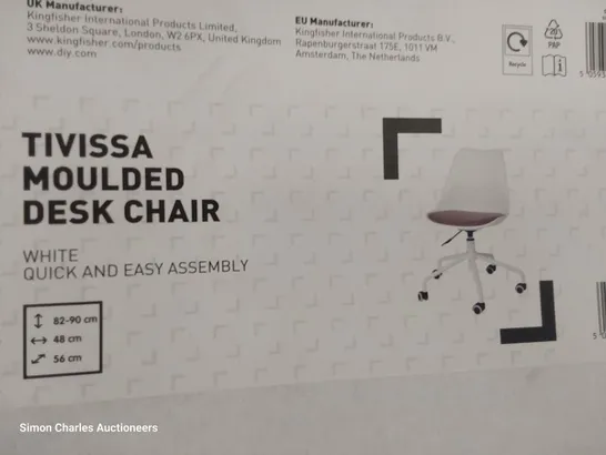 BOXED TIVISSA MOULDED DESK CHAIR WHITE