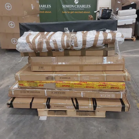 PALLET OF ASSORTED INCOMPLETE HOME AND GARDEN FURNITURE PARTS