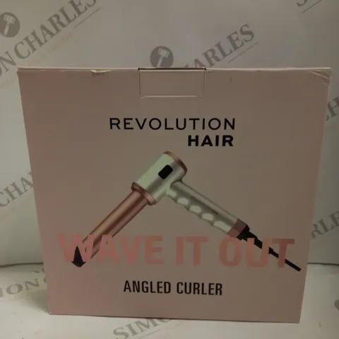 BOXED REVOLUTION HAIR 'WAVE IT OUT' ANGLED CURLER 