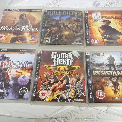 LOT OF 15 ASSORTED PS3 GAMES TO INCLUDE RESISTANCE 2, BATTLEFIELD 4 AND PRINCE OF PERSIA 