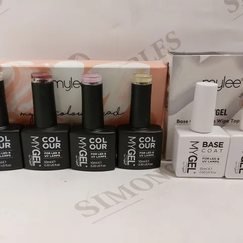 BOX OF APPROX 10 MYLEE MY GEL POLISHES IN ASSORTED COLOURS