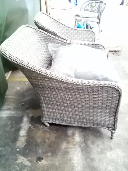 HAMILTON GREY RATTAN CHAIRS 