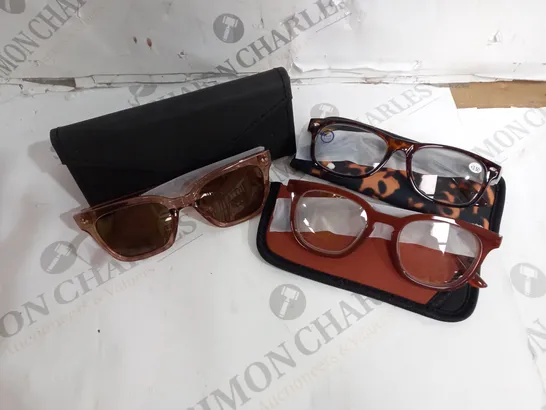 HUMMINGBIRD POLARISED SUNGLASSES & READER 3PC SET TAN MIX 3.5