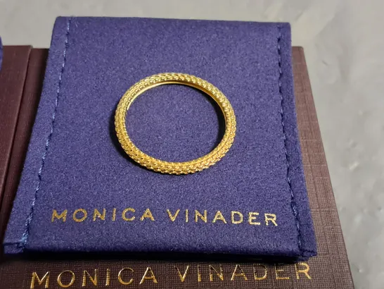 LOT OF 2 MONICA VINADER RINGS IN GIFT BOX