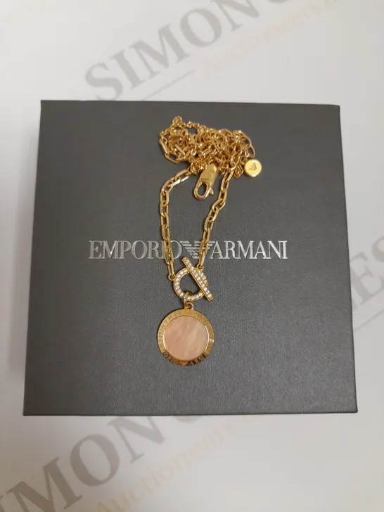 EMPORIO ARMANI ESSENTIAL WOMEN'S NECKLACE ROSE GOLD  RRP £155