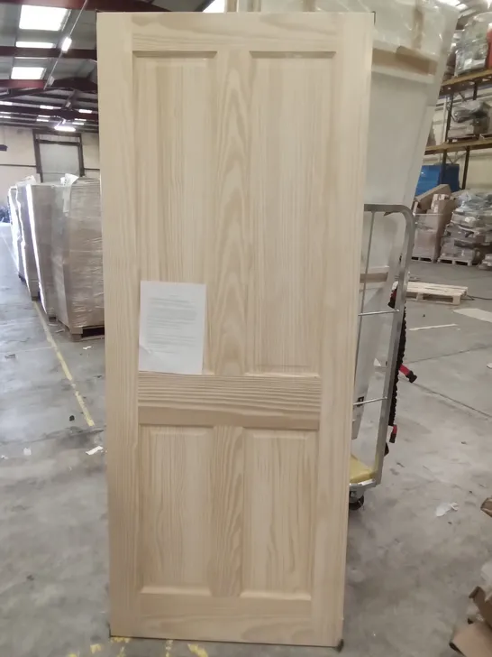 PACKAGED 2350 X 810MM 4 PANNEL CLEAR PINE GLAZED INTERNAL DOOR