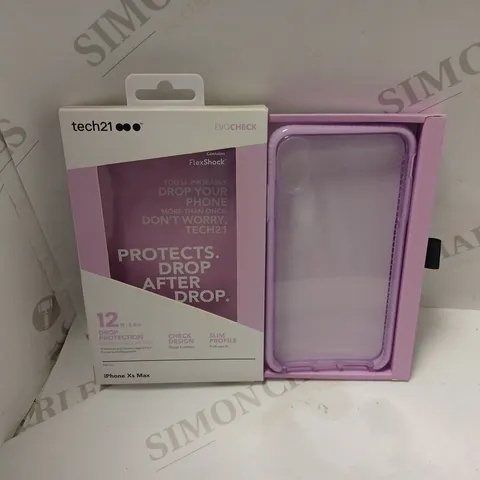 TECH 21 EVOCHECK DROP PROTECTION IPHONE XS MAX PURPLE - BOX OF 82