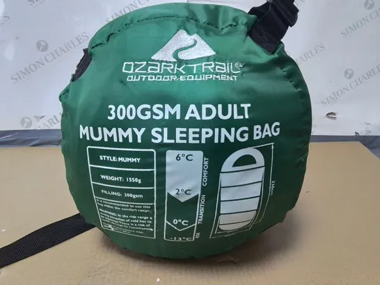 OZARK TRAIL 300GSM ADULT MUMMY SLEEPING BAG