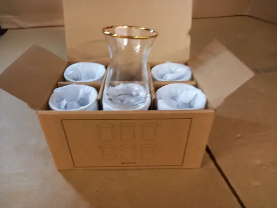 H&M HOME SET OF 6 SMALL GLASS VASES