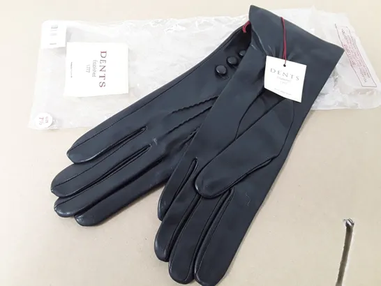 DENTS BLACK GLOVES - 7.5