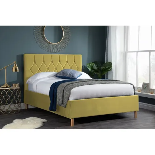 BOXED MIZELL OTTOMAN BED MUSTARD // SIZE: DOUBLE 