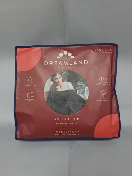 DREAMLAND INTELLIHEAT LUXURY HEATED THROW - BLACK