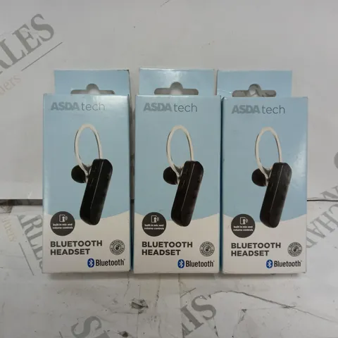 SET OF 3 BLUETOOTH HEADSET IN BLACK