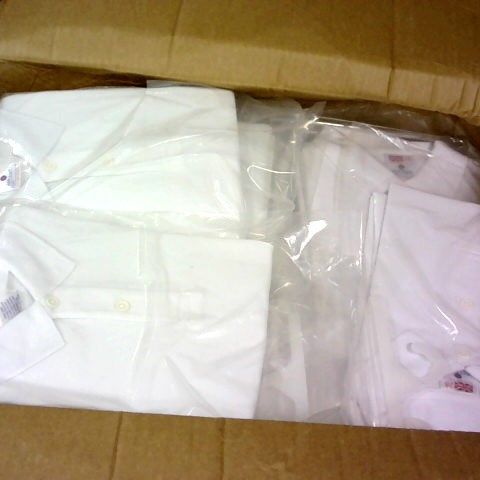 LOT 0F APPROXIMATELY 100 WHITE BOYS POLO SHIRTS IN VARIOUS SIZES