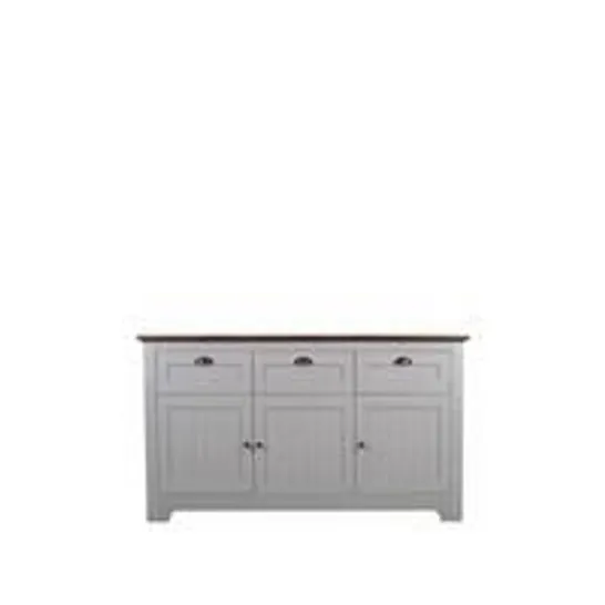 BOXED DEVON LARGE SIDEBOARD - GREY/WALNUT (2 BOXES)