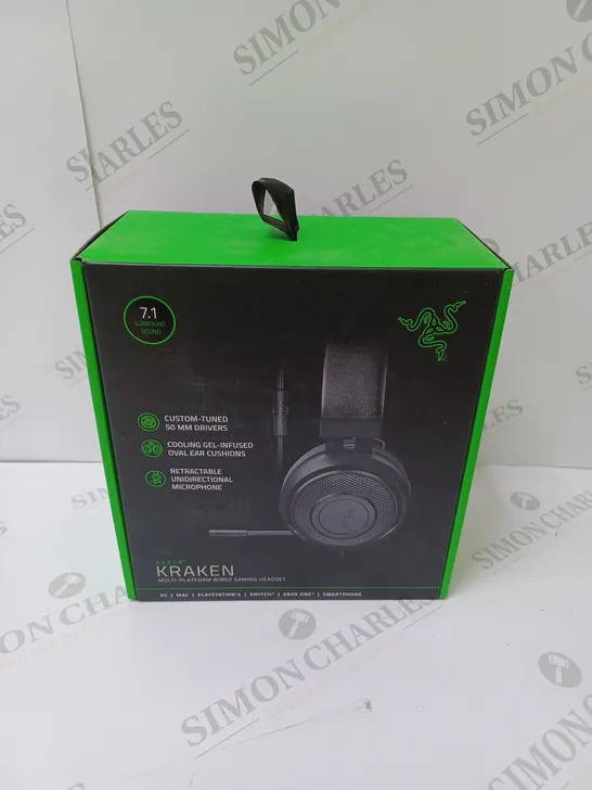 BRAND NEW BOXED RAZER KRAKEN WIRED GAMING HEADSET - BLACK