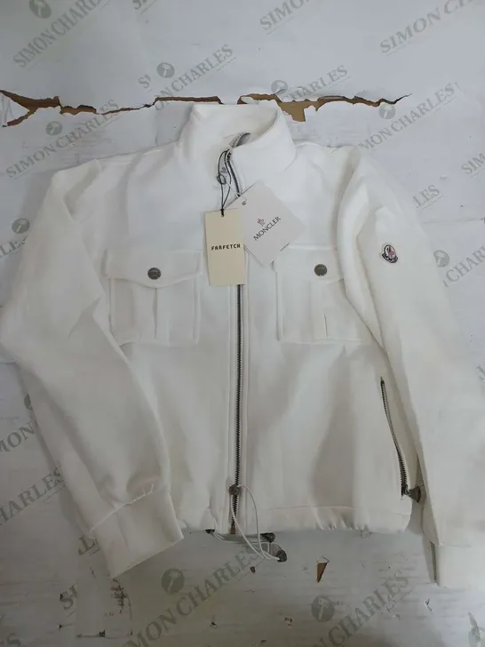 MONCLER WHITE UNTILITY ZIP UP JACKET- SIZE 1 