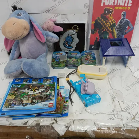 2021 FORTNITE TRADING CARDS , GENIE PURSE , JLAB TRUE WIRELESS EARBUDS , ETC